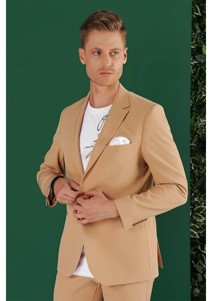 C 645 Slim Fit Camel Spor Ceket fırsatları