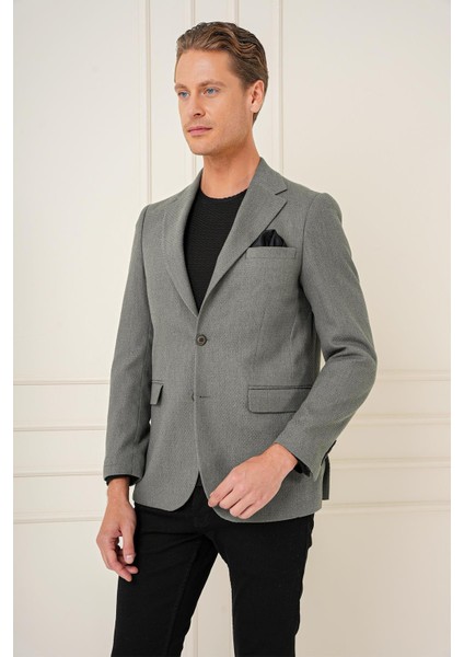 C 685 Slim Fit Haki Spor Ceket modelleri