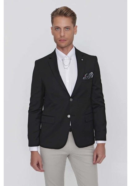 C 621 Slim Fit Siyah Spor Ceket