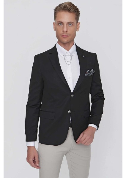 C 621 Slim Fit Siyah Spor Ceket modelleri