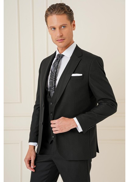Slim Fit Siyah Klasik Takım Elbise Tk 896 indirimleri