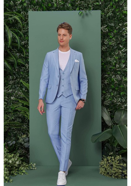 Tk 872 Slim Fit Mavi Klasik Takım Elbise fiyatları