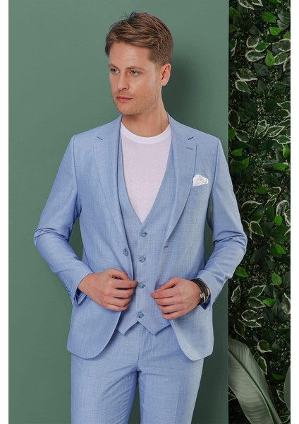 Tk 872 Slim Fit Mavi Klasik Takım Elbise fırsatları