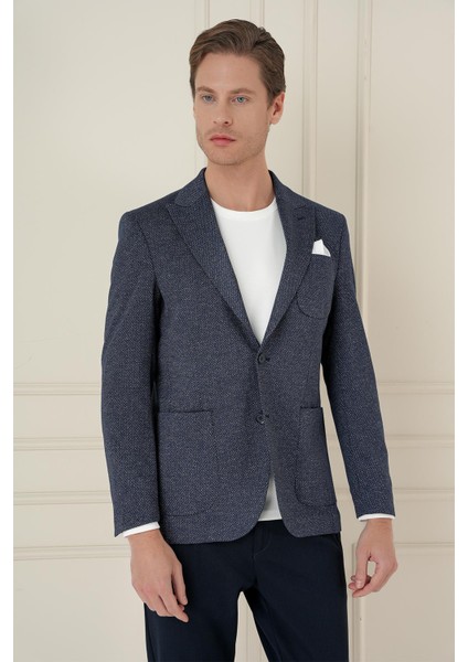 C 684 Slim Fit Lacivert Spor Ceket modelleri