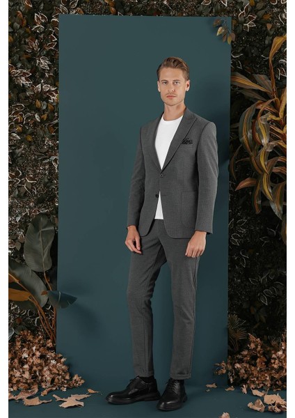 C 659 Slim Fit Antrasit Spor Ceket