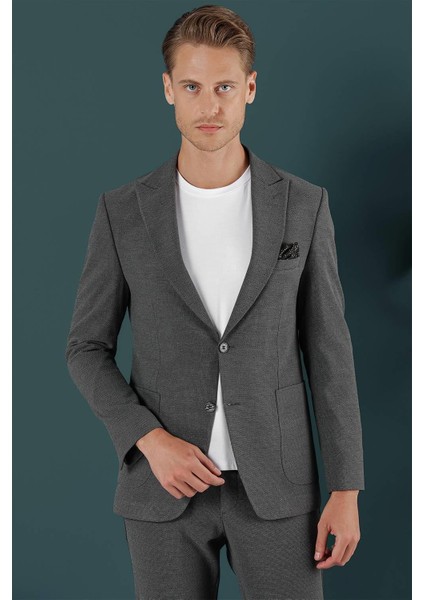 C 659 Slim Fit Antrasit Spor Ceket modelleri
