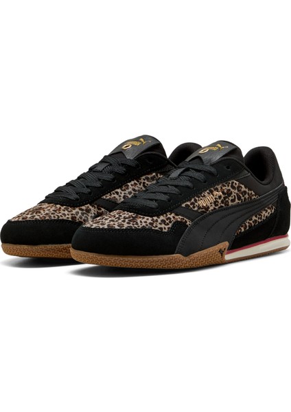 Kadın Bella Donna Leopar Desenli Siyah Sneaker - 40429602