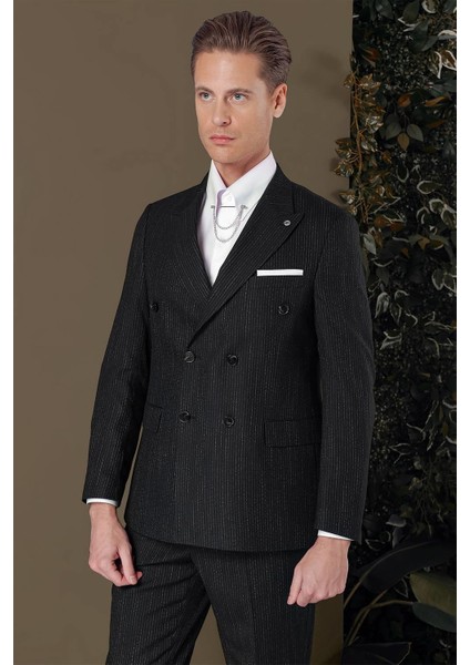 Tk 884 Slim Fit Siyah Klasik Takım Elbise fırsatları