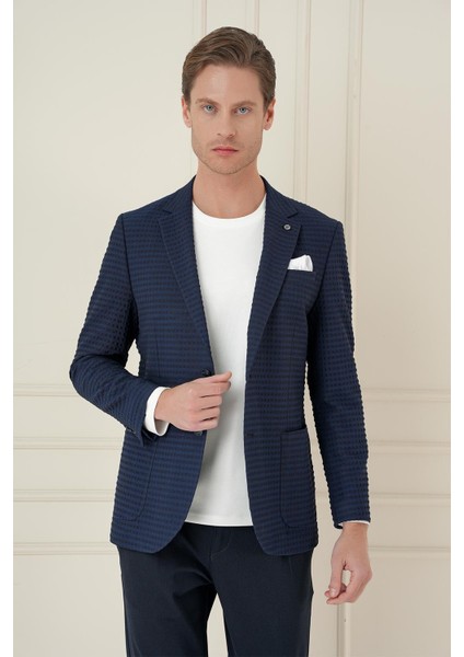 C 695 Slim Fit Lacivert Spor Ceket modelleri