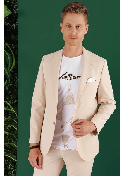 C 645 Slim Fit Bej Spor Ceket modelleri