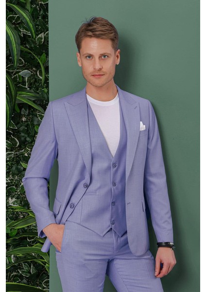 Tk 870 Slim Fit Mavi Klasik Takım Elbise fırsatları