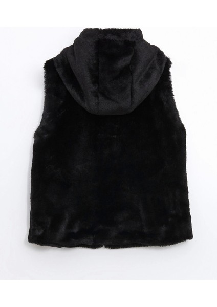 Lcw Kids Siyah Kapüşonlu Kız Çocuk Suni Kürk Yelek modelleri