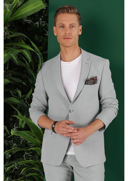 C 640 Slim Fit Gri Spor Ceket fırsatları