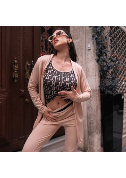 Kadın Uzun Kollu Krep Üçlü Takım indirimleri