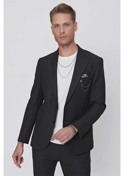 C 624 Slim Fit Siyah Spor Ceket modelleri