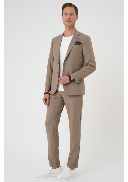 Comfort Fit Mono Yaka Torba Cep Casual Koyu Bej Ceket C 708 fiyatları