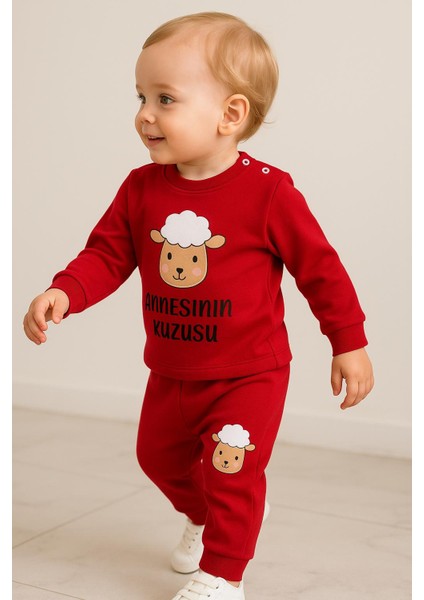 Bebek Kuzucuk Baskılı Ikili Takım - Annesinin Kuzusu