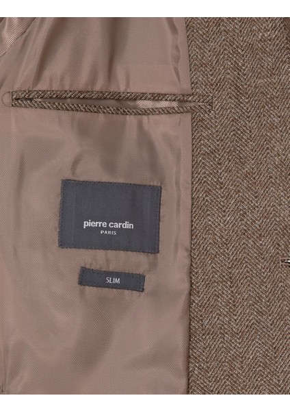 Erkek Kahverengi Slim Fit Ceket 50316324-VR029