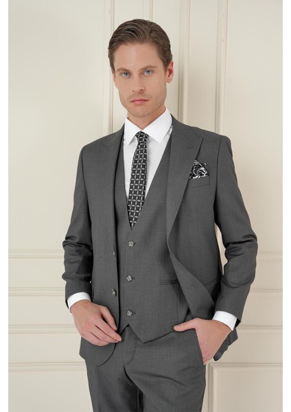Tk 907 Slim Fit Füme Spor Takım Elbise modelleri
