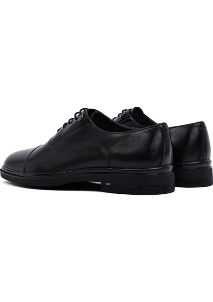 Erkek Siyah Bağcıklı Deri Casual Ayakkabı 25WFD620818 indirimleri