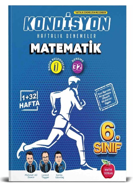 Newton 6.sınıf Kondisyon Matematik Haftalık Kazanım Denemeleri 33 Hafta