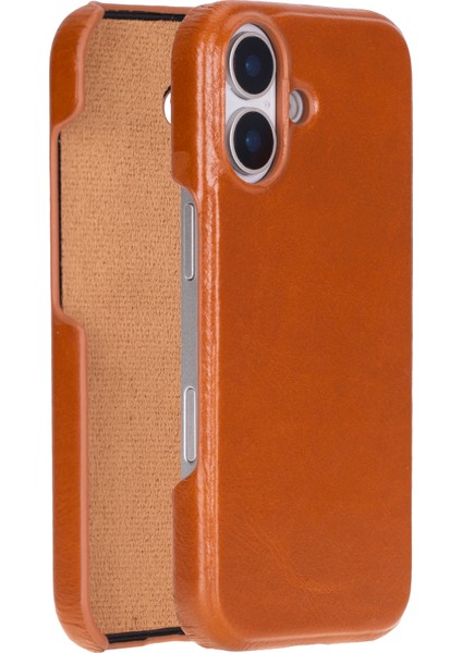 Apple iPhone 17 Için, Hakiki Deri, El Yapımı Kılıf, Magsafe ile Uyumlu, Iç Yüzeyi Kadife, Gölgeli Taba