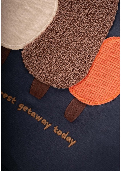 Süzene Nakışlı Sweatshirt 1-7 Yaş Antrasit modelleri