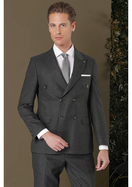 Tk 884 Slim Fit Füme Klasik Takım Elbise indirimleri
