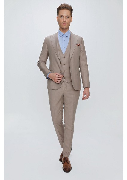 Tk 870 Slim Fit Vizon Klasik Takım Elbise fiyatları