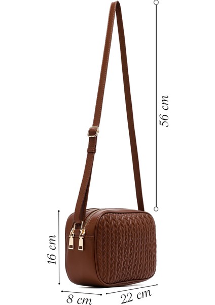 Kadın Kahverengi Uzun Askılı Kapitone Çapraz Çanta 25WBD2905KP fiyatları