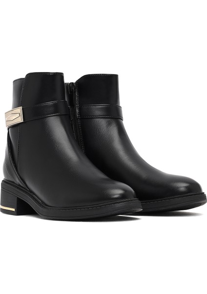 Kadın Siyah Fermuarlı Toka Detaylı Bot 25WFE401018 fırsatları