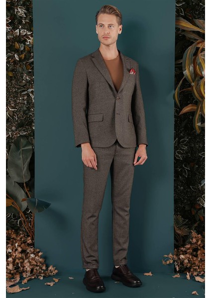 C 658 Slim Fit Kahve Spor Ceket