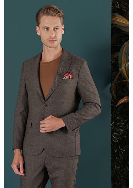 C 658 Slim Fit Kahve Spor Ceket modelleri