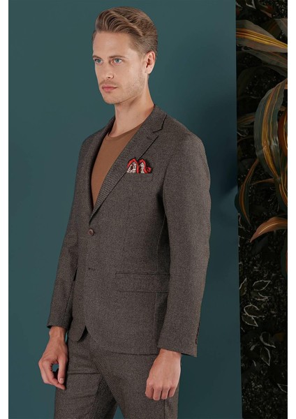 C 658 Slim Fit Kahve Spor Ceket fırsatları