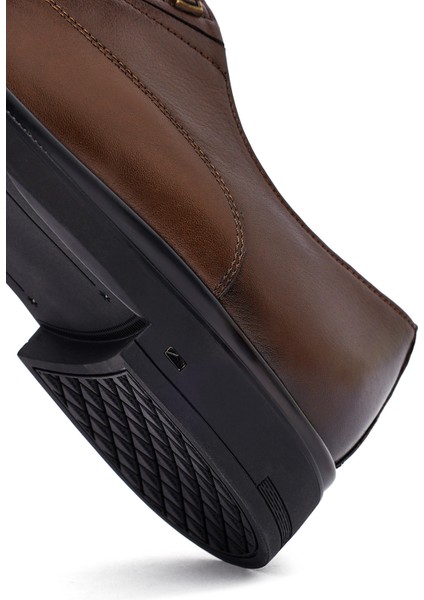 Erkek Kahverengi Bağcıklı Deri Casual Ayakkabı 25WFD620818