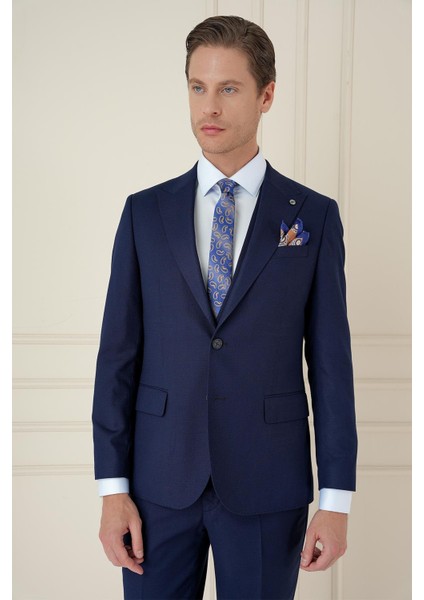 Tk 907 Slim Fit Lacivert Spor Takım Elbise modelleri