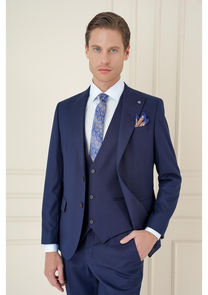 Tk 907 Slim Fit Lacivert Spor Takım Elbise fırsatları