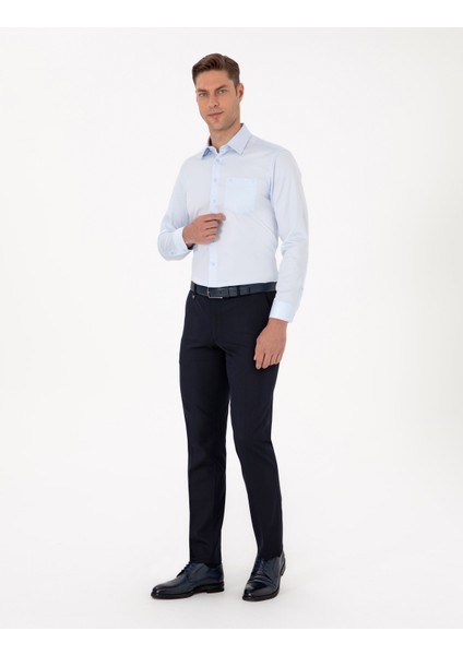 Erkek Lacivert Slim Fit Kumaş Pantolon 50311591-VR033 modelleri