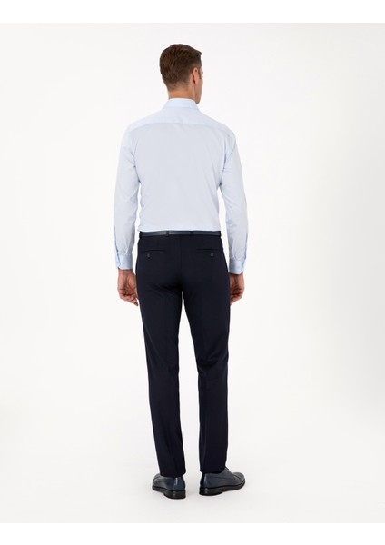 Erkek Lacivert Slim Fit Kumaş Pantolon 50311591-VR033 fırsatları