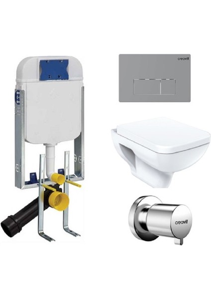 BN320 Bene Asma Klozet ve Gömme Rezervuar Seti