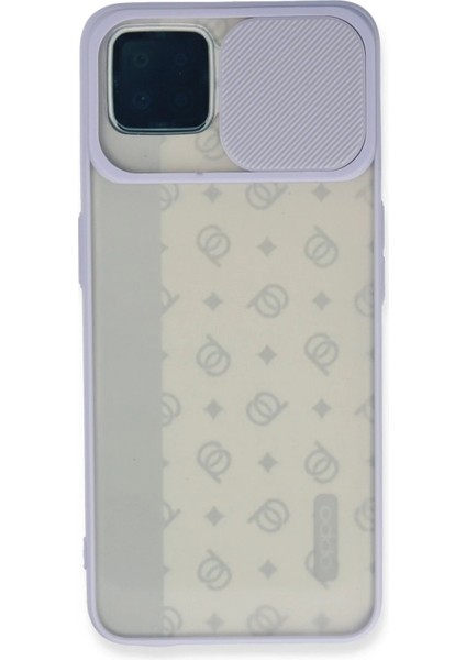 Oppo Reno 4 Lite Kılıf Palm Buzlu Kamera Sürgülü Silikon - Lila - ASOY4698-1291