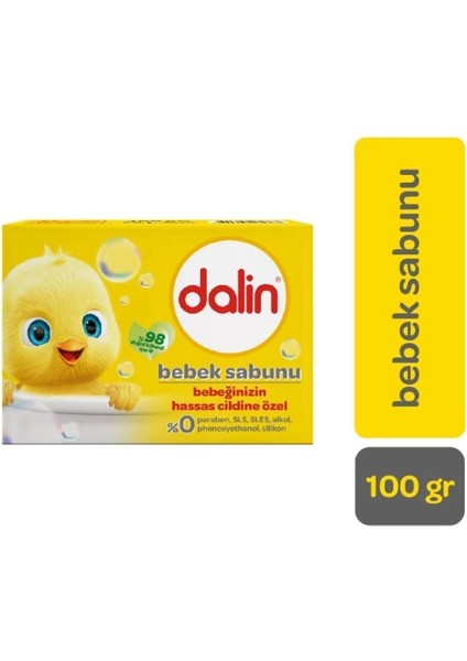 Bebek Sabunu - Bitkisel Yağlarla Formüle Edilmiş, Yenidoğan ve Hassas Ciltler İçin Ergonomik Tasarım, Sarı Ambalaj, 100 gr modelleri