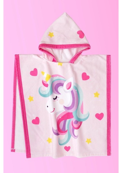 Unicorn Desenli %100 Pamuk Pembe Çocuk Pançosu 0-6 Yaş Plaj ve Banyo İçin Uygun modelleri