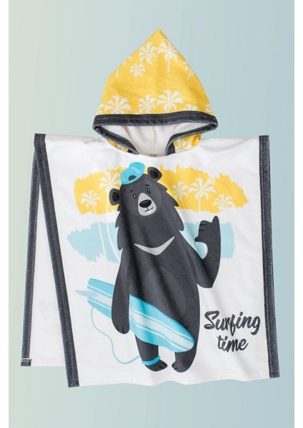 Çocuk Plaj ve Banyo Pançosu %100 Pamuk Baskılı Yumuşak Kumaş 0-9 Yaş Arası modelleri