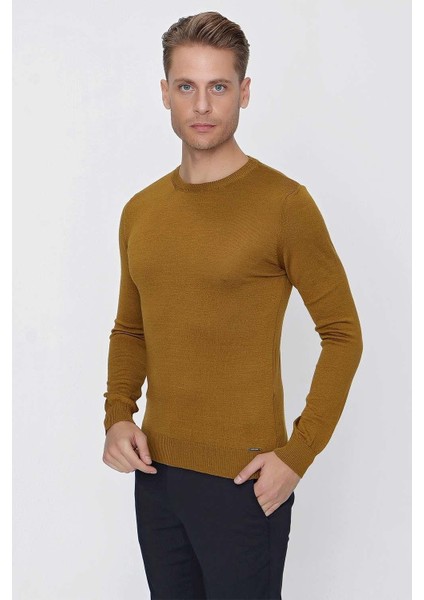 Tr 840 Slim Fit Tütün Klasik Triko