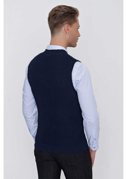 Süveter 01 Slim Fit Lacivert Süveter Triko fırsatları