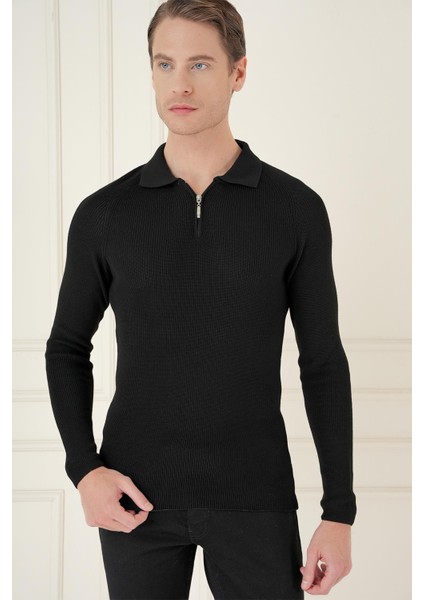 Tr 878 Triko Slim Fit Siyah Basic modelleri