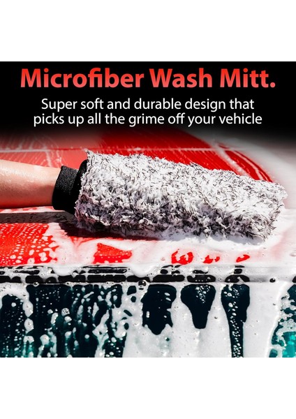 Sturmpanzer Mikrofiber Araba Yıkama Köpürtme Eldiveni 28X22CM Yüksek Emici Özellikli