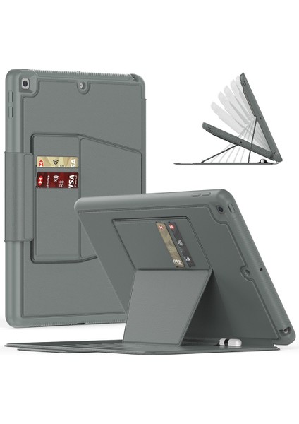 Apple iPad A16 (11. Nesil) 2025 Kartlıklı Multifonksiyonel Manyetik Standlı Kalemlikli Zırhlı Smart Kılıf A3354 A3355 fiyatları