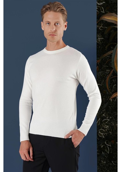 Tr 858 Slim Fit Ekru Klasik Triko modelleri